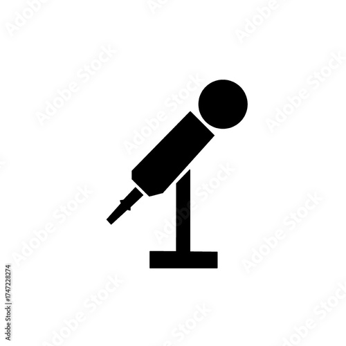 microphone on white background