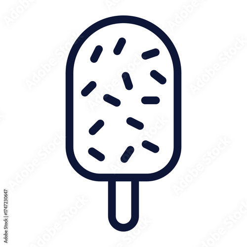 ice cream chocolate chip icon for illustration