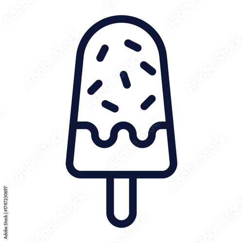 ice cream lolly icon for illustration