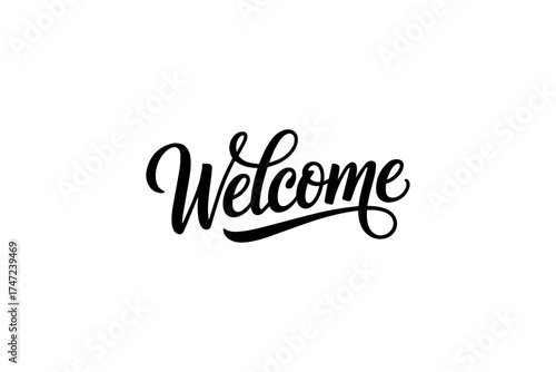 Decorative Calligraphic Welcome Text for Invitations