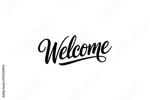 Decorative Calligraphic Welcome Text for Invitations