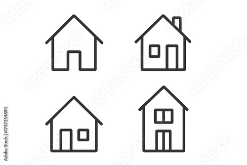 Printer icon set, vector illustration with transparent background, modern printer symbols, office equipment graphics, technology device icons, minimalistic design, editable vector elements