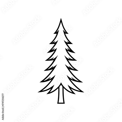 Outline of a christmas tree
