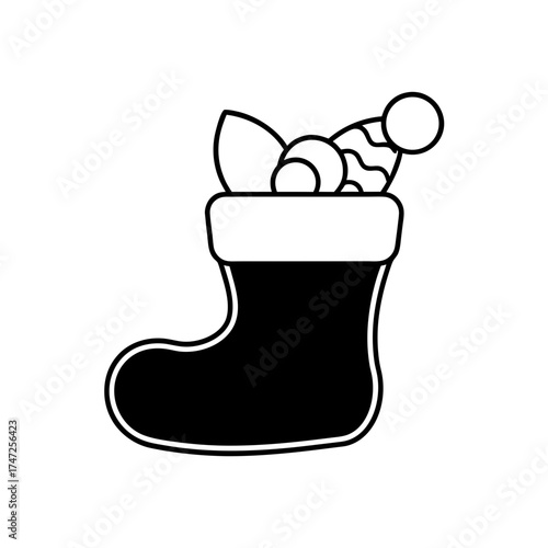 Stocking full of christmas gifts