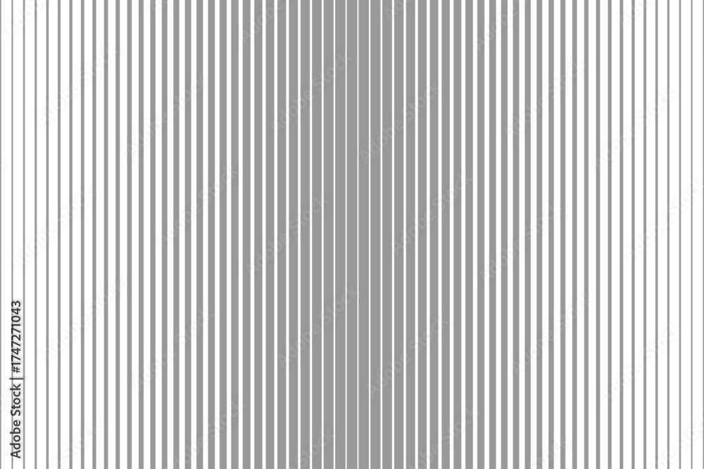 Obraz premium Vertical grey striped halftone gradation texture. Fading line gradient background. Parallel lines bg for overlay, print, cover, graphic design. Repeating pattern backdrop. Vector