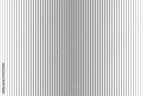 Vertical grey striped halftone gradation texture. Fading line gradient background. Parallel lines bg for overlay, print, cover, graphic design. Repeating pattern backdrop. Vector