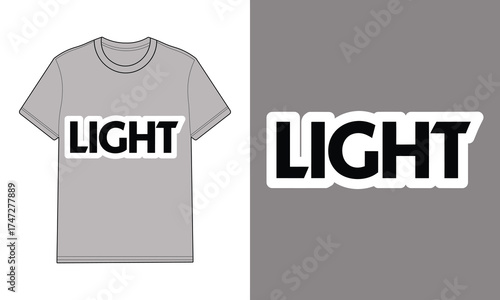 Gray t shirt with text graphic clothing apparel 1