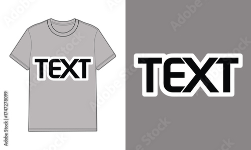 Gray t shirt with text graphic gray backgrounds clothing apparel 2