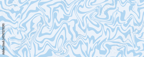 Abstract background seamless pattern with colorful waves. Trendy vector illustration in retro psychedelic style