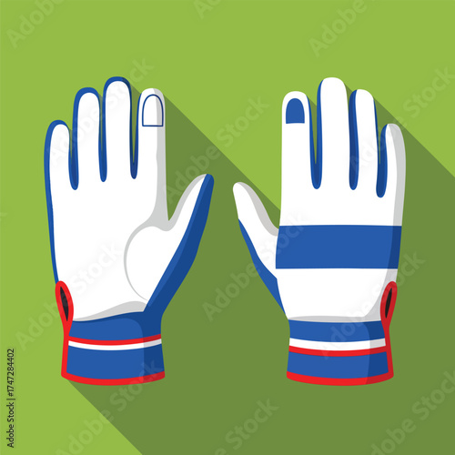 Flat design icon of sports gloves for protection and performance - Logo vector icon stock illustration - Flat Design Icon