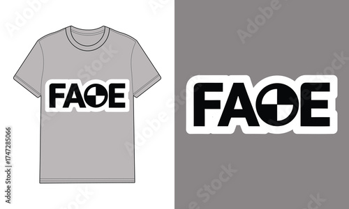 Grey t shirt with logo graphic design clothing apparel