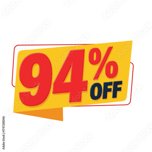 Huge Discount Sale Banner Showing 94 Off for Retail Promotion