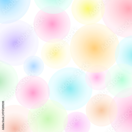 Refreshing Summer Blue and Green Polka Dot Pattern Background (SVG)