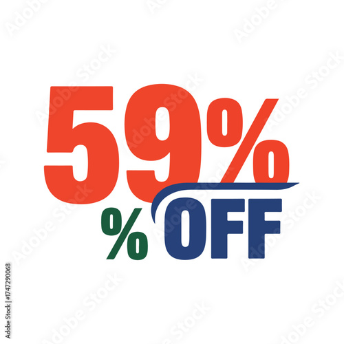 Big Discount Promotion with 59 Off Sale Banner for Holiday Shopping and Special Offers
