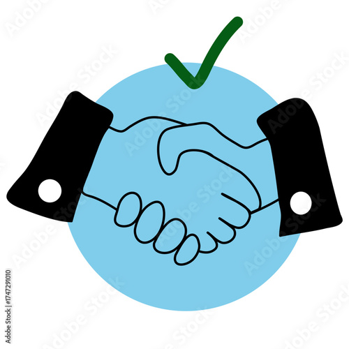 handshake icon vector illustration