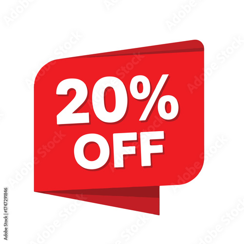 20 Off Discount Sign for Retail Shopping Sale Promotion