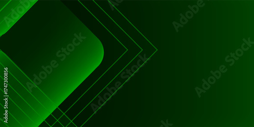 Colorful papercut abstract 3D background with gradient green square pattern combination bright color on background. Eps10 vector