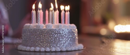 Birthday cake with candles