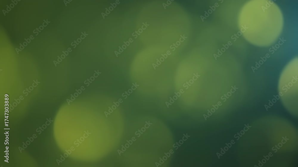 Blurred green bokeh background