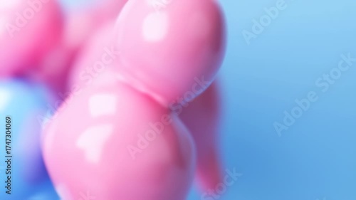 Blurred pastel balloons abstract background