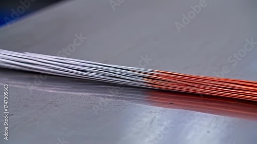 Bundled wires with orange coating