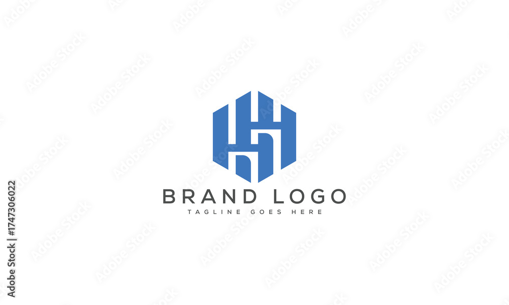 Fototapeta premium letter HH logo design vector template design for brand.