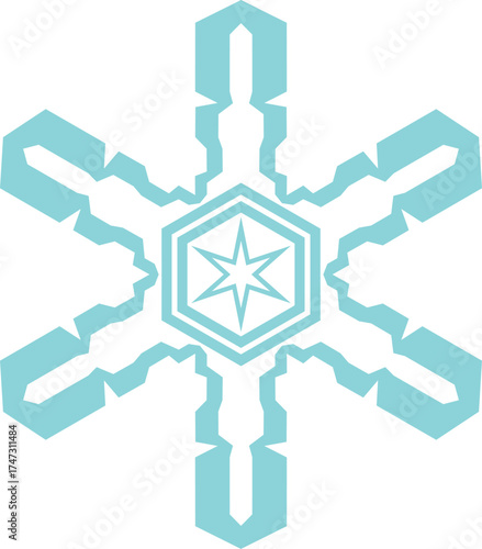 Geometric snowflake illustration
