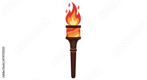 Vector art of burning torch