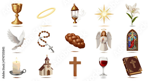 Vector art of religious symbols