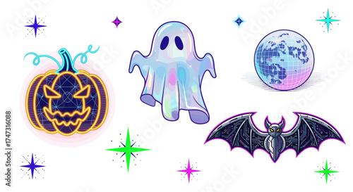 Vector art of halloween elements