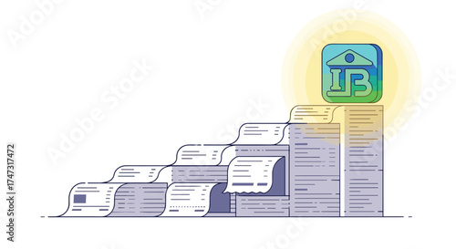 Financial Growth and Banking Services Concept, Generative AI.