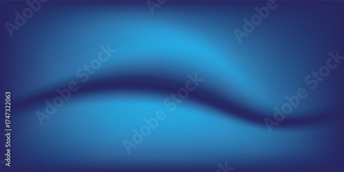 Simple Blue gradient studio room, abstract background pattern, walls and floor reflect neon lights. art