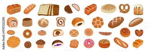 Assorted Baked Goods Breads Pastries and Sweets