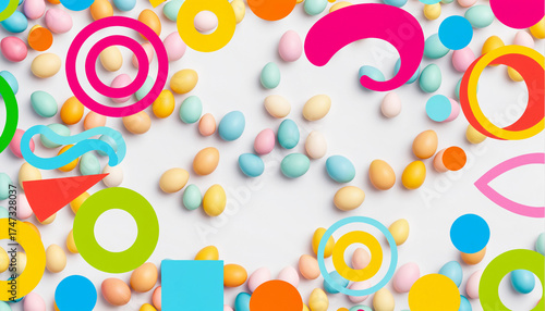 vibrant geometric shapes an...