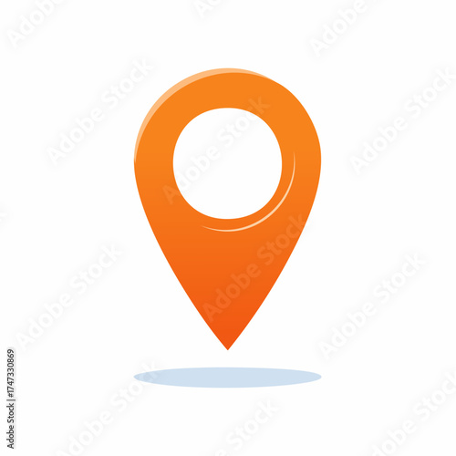 Orange location pin icon for navigation and mapping. Find your destination with ease using this symbol