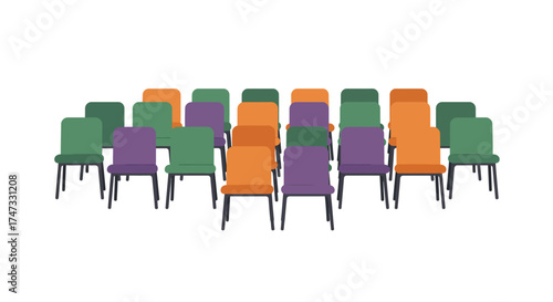 Diverse group of people, illustration of faces of different ethnicities.
