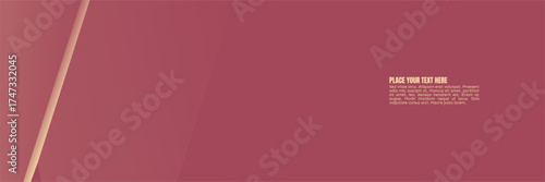 Modern abstract background featuring a rich maroon field with a striking diagonal beige stripe on the left, offering a sophisticated and clean design perfect for banners, presentations, or text overla