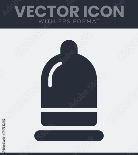 Simple condom icon vector graphic design