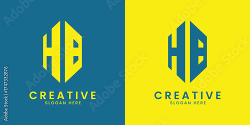 HB creative logo design icon for business