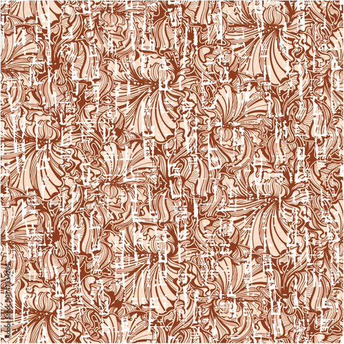 Seamless patterns, printed patterns on fabric. Illustration vector