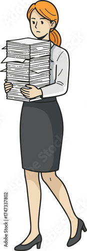 Businesswoman in action, in a office