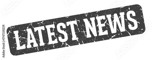 latest news rectangular sign. latest news stamp