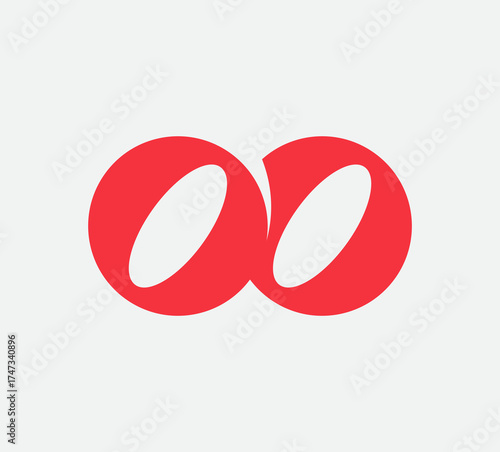 Modern infinity vector logo design, creative concept for branding, business and technology, symbol of endless possibilities and connection
