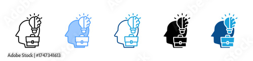 Business Brainstorming icon sheet multiple style collection