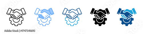 Collaboration icon sheet multiple style collection