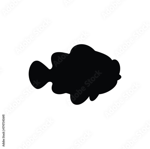 vector illustration of a silhouette of a fish