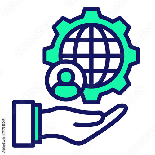 Global Recruitment  Icon Element For Design