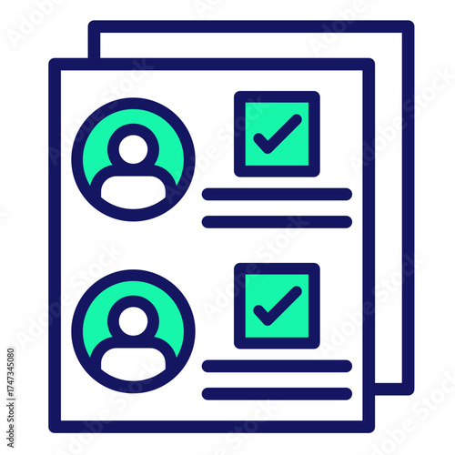 Employee Report  Icon Element For Design