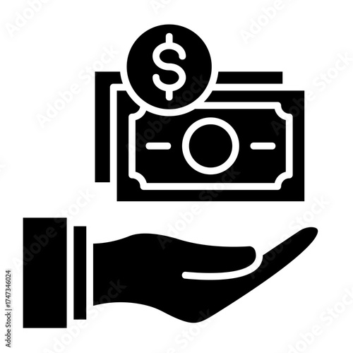 Financial Support  Icon Element For Design
