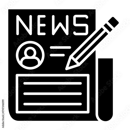 Recruitment News  Icon Element For Design
